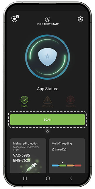 App screen: Ready to scan