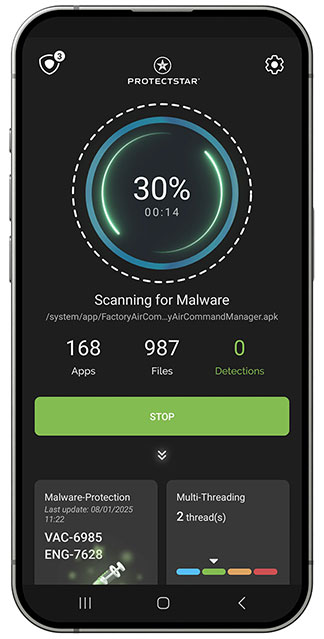 App screen: Scan in progress