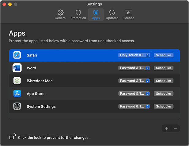 For all apps - For your safety