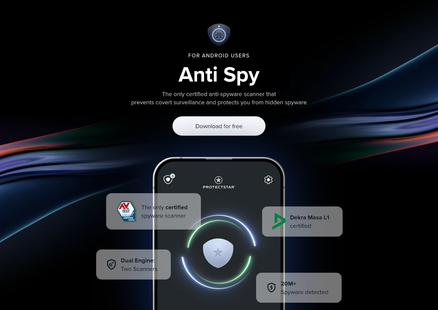 Anti Spy by Protectstar™: Die weltweit erste Antispyware-App mit Doppelzertifizierung (AV-TEST & DEKRA)